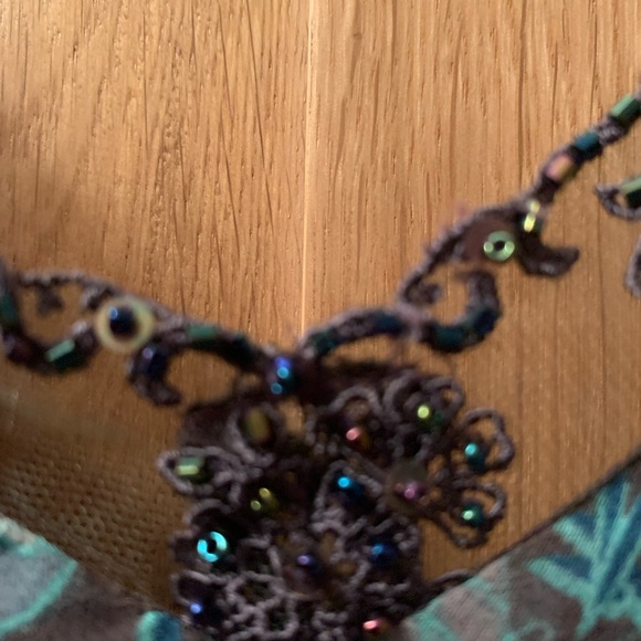 Multi color adjustable strap beaded trim camisole - Picture 6 of 8